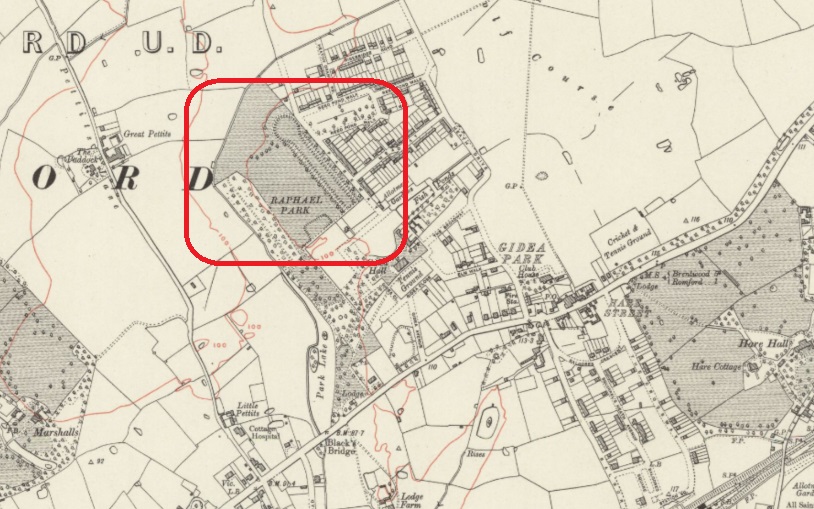 London - Romford Raphael Park : Map credit National Library of Scotland